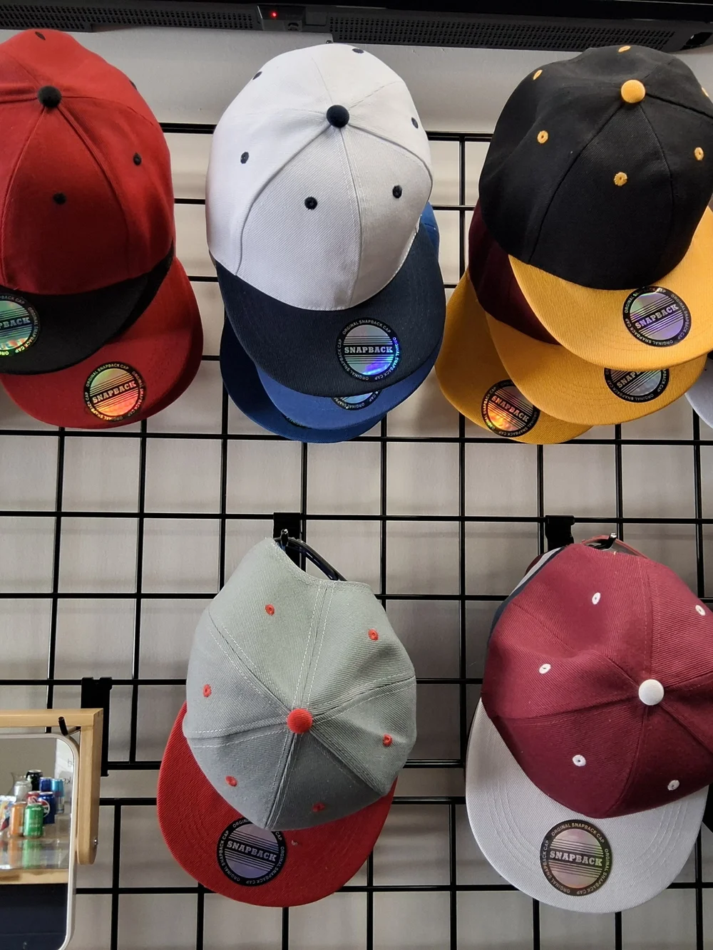 Snapback Two-Tone Baseball Cap - White & Navy